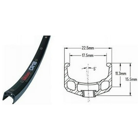 SunRingle CR18 29"/700c Rim, 36h - Black