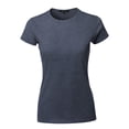 thumbnail image 2 of A2Y Women's Basic Solid Ring Spun 100% Cotton Short Sleeve Crew Neck T Shirt Tee Tops Heather Navy L, 2 of 3