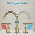 thumbnail image 6 of Tzou 8-inch Bathroom faucets for Sink 3 Holes, Brushed Gold, 6 of 6