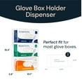 thumbnail image 4 of SimplyImagine Glove Holder for Wall Mount 2-pack – Durable Acrylic Glove Box Holder for Disposable Gloves – Clear Glove Dispenser Wall Mount – Disposable Glove Box Organizer (Triple 2-pack), 4 of 10