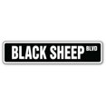 thumbnail image 1 of SignMission SS-Black Sheep 4 x 18 in. Black Sheep Street Sign, 1 of 1