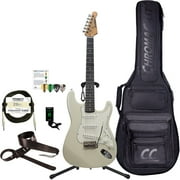 Sawtooth Classic ES 60 Alder Body Electric Guitar with Gig Bag and Accessories, Ash White