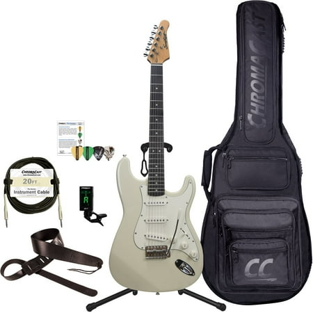 Sawtooth Classic ES 60 Alder Body Electric Guitar with Gig Bag and Accessories, Ash White