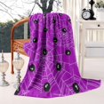 thumbnail image 2 of Cute Spider Web Halloween Pattern Blanket,Comfortable Soft Lamb Wool Throw Blanket,All Season,Warm Lightweight Blankets for Sofa Bed Couch Living Room Chair,50"x60", 2 of 4