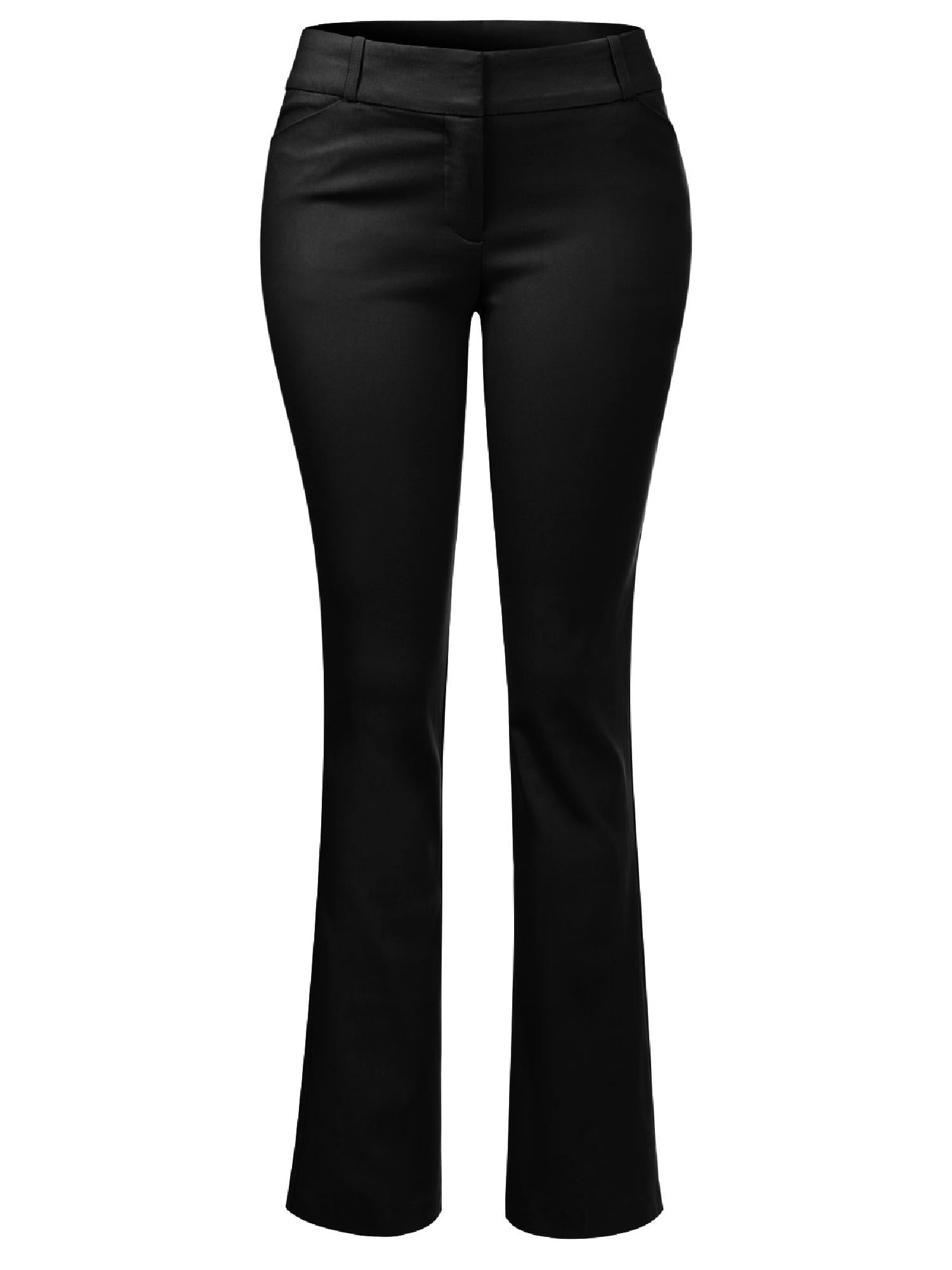 Design by Olivia Womens Comfy Bootcut Curvy Fit Trouser Pants 