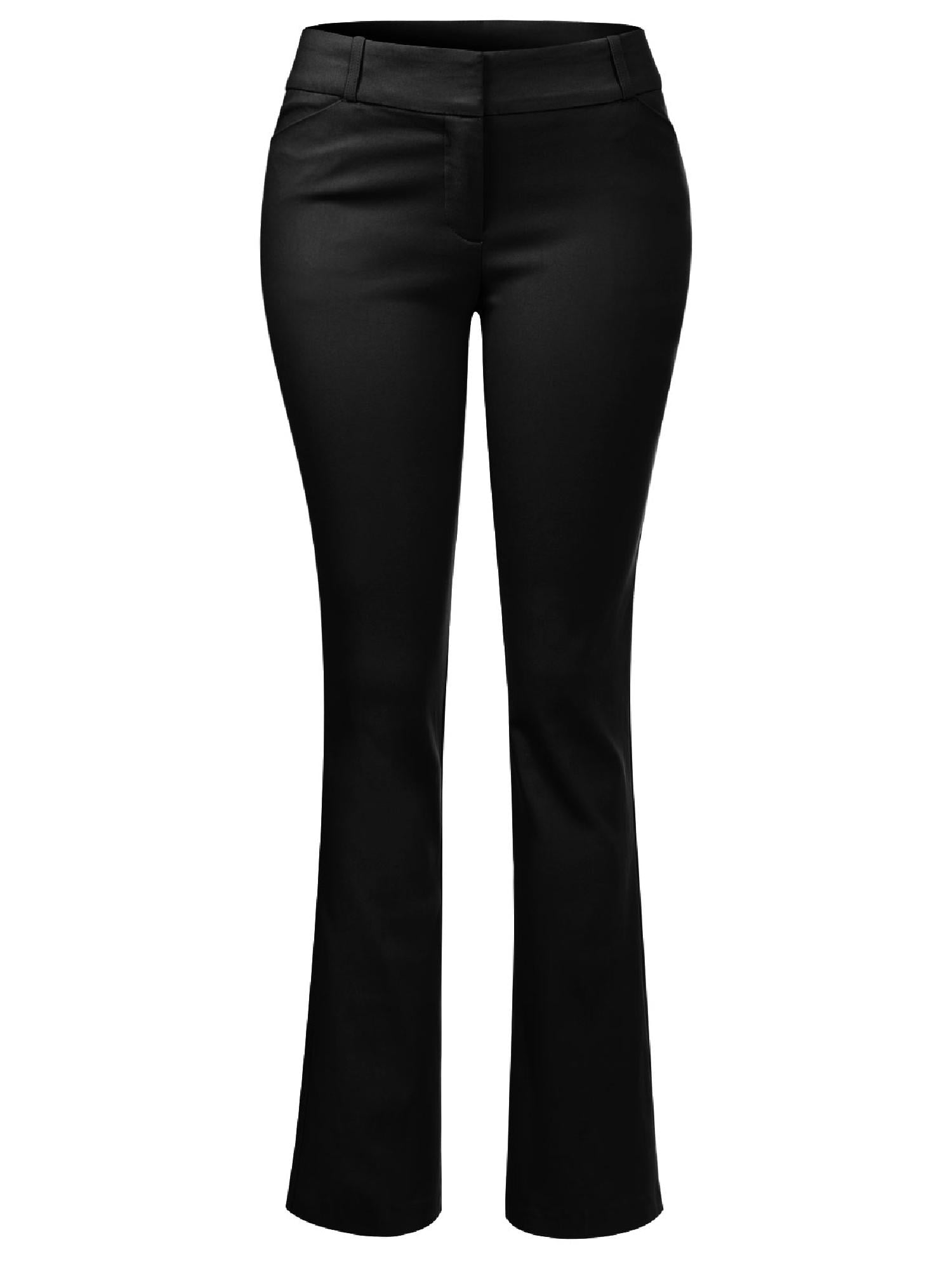 high waisted black slacks women's