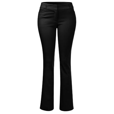 Made by Olivia Women's High Waist Comfy Stretchy Bootcut Trouser