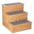 thumbnail image 1 of AdirPet Medium Oak Deluxe Portable Dog Ramp Ladder Non-Slip 3-Step Pet Stairs 2 Pack, 1 of 10