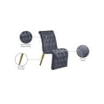 thumbnail image 2 of Meridian Furniture Curve Gray Velvet Dining Chair (Set of 2), 2 of 7
