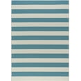 thumbnail image 6 of 8x10 Water Resistant, Large Indoor Outdoor Rugs for Patios, Front Door Entry, Entryway, Deck, Porch, Balcony | Outside Area Rug for Patio | Aqua, Stripe | Size: 7'10'' x 10'3'', 6 of 8