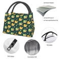 thumbnail image 2 of Ratiio Snails And Butterfies Pattern Portable Insulation Lunch Bag, Insulated Food Delivery Bag, Meal Grocery Tote Insulation Bag Large Capacity Reusable Warming Bag, 2 of 7