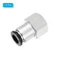 thumbnail image 3 of Uxcell 6 Pcs 8mm OD Tube to 1/4 Inch NPT Female Thread Push to Connect Fittings, 3 of 6