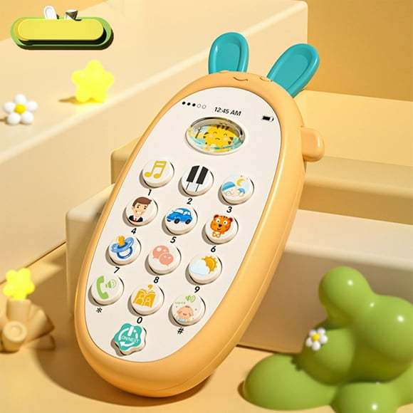 Pretend Play Toys for Toddlers,Educational Toys,Babies Mobile Phone Toys,Early Science Education for 3-6 Years Old Babies,Chewable Mobile Phone Story Machine,Learning Machine Music Mobile Phone T
