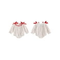 thumbnail image 2 of BemeyourBBs Baby Girls Christmas Romper, Long Sleeve Crew Neck Embroidery Bodysuit, 2 of 9
