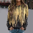 thumbnail image 2 of Women's Long Sleeve Sweatshirts Sparkly Graphic Print Round Neck Pullover Tops Fall Winter Casual Loose Fit Sweater Shirts, 2 of 5