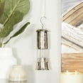 thumbnail image 2 of DecMode Silver Brass Decorative Candle Lantern with Handle, 2 of 8