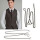 thumbnail image 4 of Pocket Watch Chain Double Albert T-bar Chain Antique Hanging Watch Chain Clip Pocket Chain For Pocket Watch Keys Pendant, 4 of 5