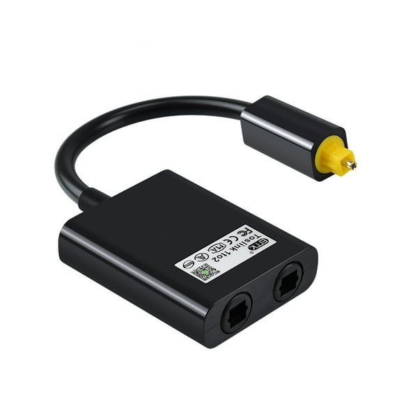 1 to 2 Audio Adapter Digital Optical Cable Splitter Optical Fiber Audio Adapter Fiber Optic
