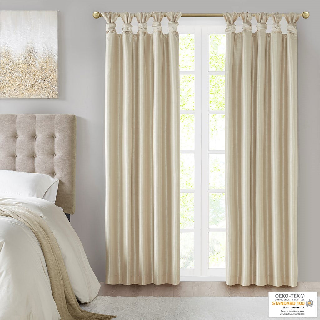 Twist Tab Total Blackout Window Curtain Panel Champagne 50"x84"