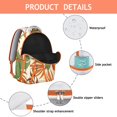 thumbnail image 4 of Exotic Floral Backpack Jungle Leaves Hawaiian Print School Bag Summer Beach Tropical Backpack for Students, 4 of 6