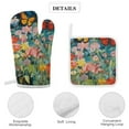 thumbnail image 4 of Watercolor Butterfly Oven Mitt And Pot Holder Set Oven Glove for Kitchen Baking Cooking Grilling, 4 of 6