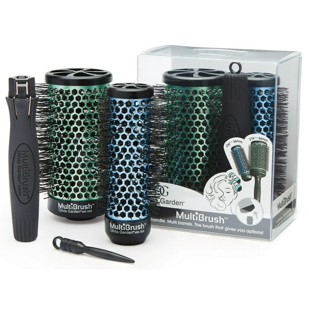 Cepillo de pelo Olivia Garden MultiBrush desmontable para peinar térmicamente MB-KT01 (kit de 3 piezas)