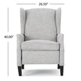 thumbnail image 5 of GDF Studio Weyland Contemporary Fabric Pushback Recliner, Set of 2, Light Gray Tweed and Dark Brown, 5 of 13