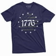 thumbnail image 4 of Men's Patriotic 1776 Independence day USA Flag T-shirt 4th of July US Birthday Shirt (4X-Large Black), 4 of 7