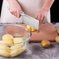 thumbnail image 5 of Stainless Steel Garnish Cutting Tool Crinkle Chip Cutter Vegetable Slicer Wave Slicer Potato Slicer, 5 of 5