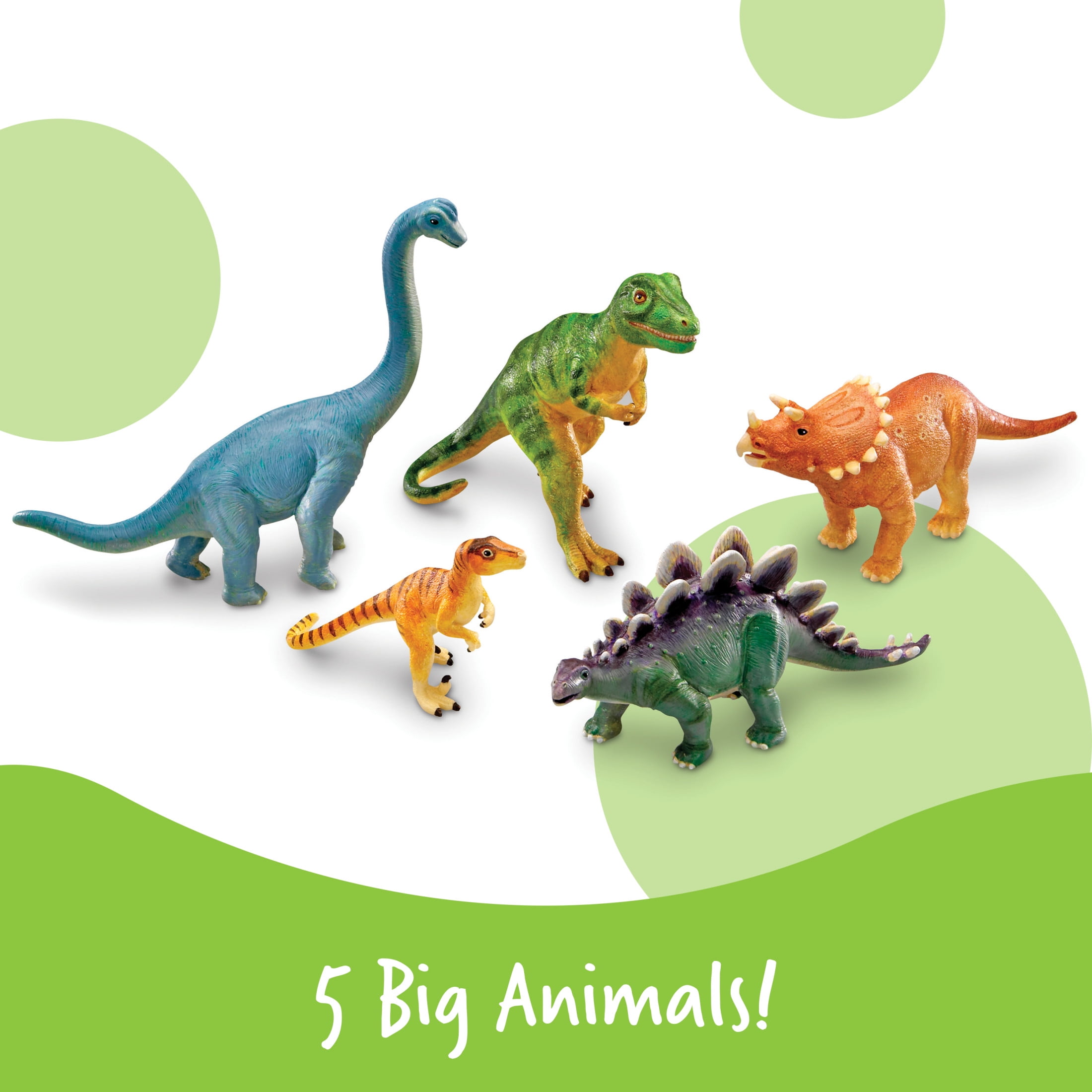 Learning Resources Jumbo Dinosaurs Set 1, Toddler Outdoor Toys, Animal Figurines, Ages 3+