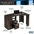 thumbnail image 4 of Scranton & Co Classic Engineered Wood Office Desk with Storage in Espresso, 4 of 10