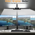 thumbnail image 7 of 24W LED Desk Lamp with 2-in-1 Weighted Base & Clamp, 26.8" Dual Monitor Light Bar, Remote, Eye-Caring Red Light Beads, Stepless Dimming, Adjustable Architect Swing Arm for Home Office, Black, 7 of 7