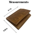 thumbnail image 5 of RFID Genuine Leather Slim Mens Trifold Wallet With ID Window Front Pocket USA Series Wallet Gift Box, 5 of 22