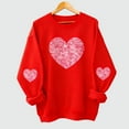 thumbnail image 4 of ATOGUTA Valentine's Day Crewneck Sweatshirts Girl Cute Fleece Lined Crewneck Sweatshirts Pullover Tops Size 1T-13, Red, 4 of 6