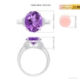 thumbnail image 5 of ANGARA Natural 4.3 Ct. Amethyst with Diamond Classic Ring in 14K White Gold for Women (Ring Size: 9.5), 5 of 10