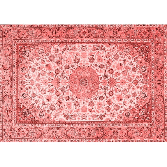 Ahgly Company Indoor Rectangle Medallion Red Traditional Area Rugs, 2' x 3'