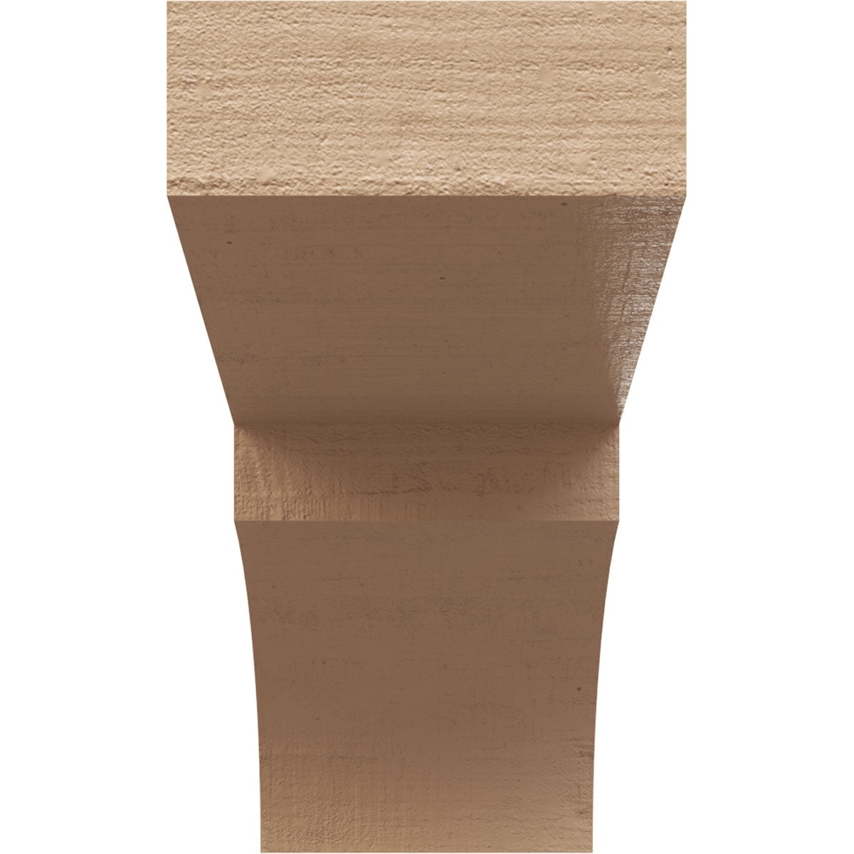 6"W x 18"D x 12"H Classic Monterey Rough Cedar Woodgrain TimberThane Corbel, Primed Tan