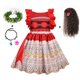 thumbnail image 1 of Disney Little Girls Moana Princess Dresses Costumes Cosplay Toddler Dress Vaiana Clothes Party for 3 6 8 10 Yrs Girl Outfit GiftTag 150cm (9T-10T) Gao Jinjia LED, 1 of 2