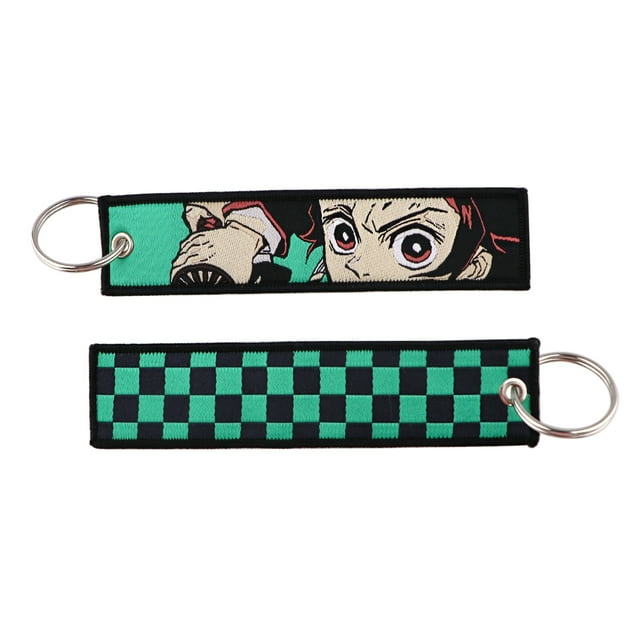 Anime Key Tag Japanese Embroidery Jet Tag Cars Keychain Men Women Key Ring Holder Jewelry Accessories Gift 1PCS 9