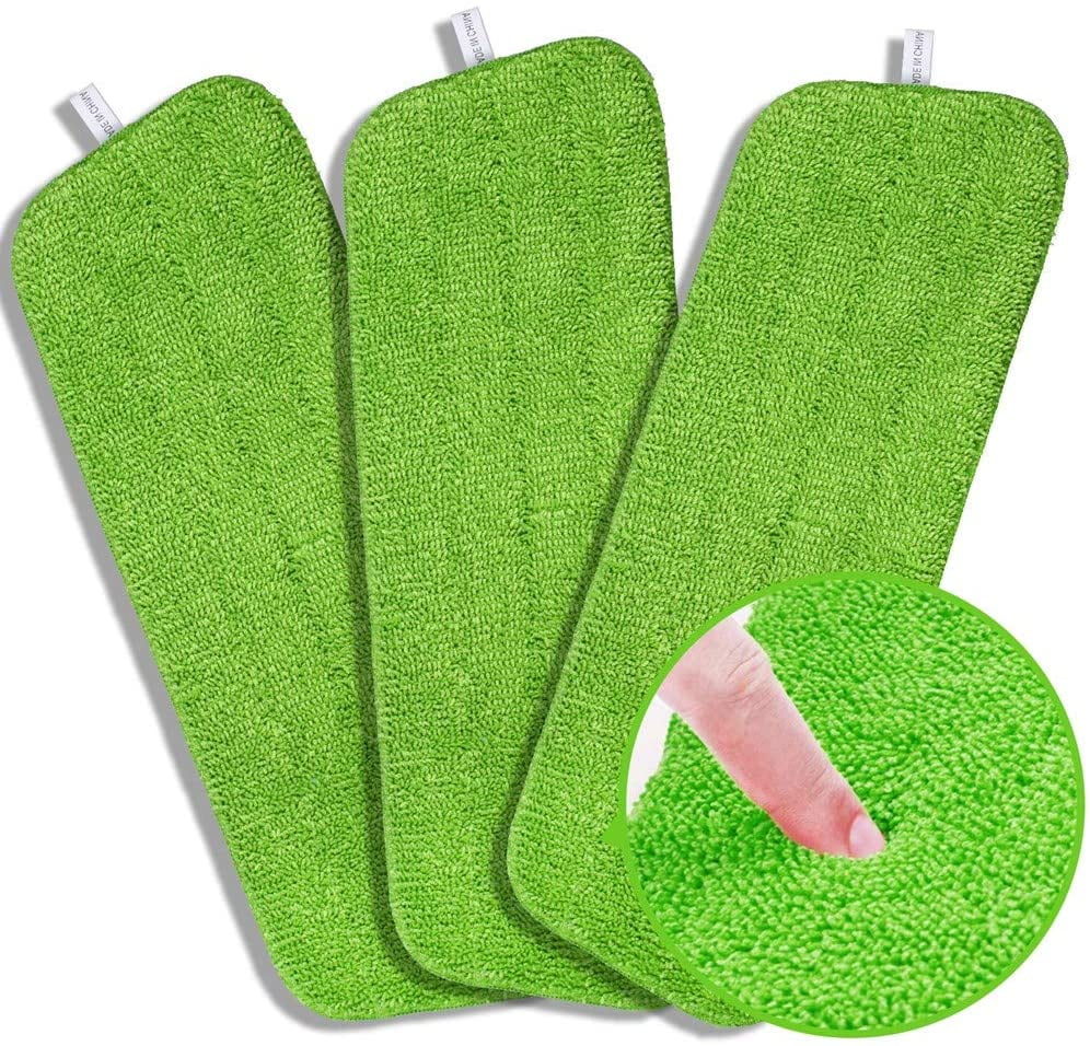 3 Pcs Microfiber Spray Mop Replacement Heads Reusable Mop Pads for Bona Floor 