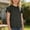 h-Black1060266, variant on Shirts Girls Fashion Casual Tops With Ruffle Hem And Pull String Detail O-Neck Solid Color Short Sleeve Tee For Everyday Wear Versatile Streetwear