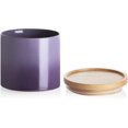 thumbnail image 1 of SHIQI-Ceramic Food Storage Jar, Stackable Kitchen Canisters, Containers with Airtight Seal Wooden Lid for Serving Coffee Grounds, Coffee Bean, Flour, Tea, Spice and More - 39 FL OZ (Gradient Purple), 1 of 4