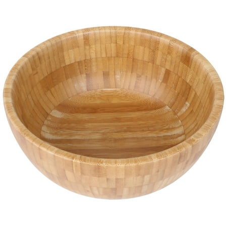 

HOMEMAXS Creative Bamboo Salad Bowl Bamboo Serving Bowl Elegant Design Round Fruits Bowl