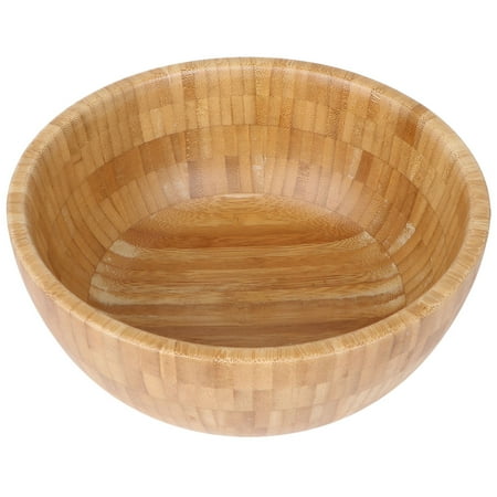 

HOMEMAXS Creative Bamboo Salad Bowl Bamboo Serving Bowl Elegant Design Round Fruits Bowl