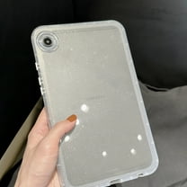 Glitter Clear Case for Samsung Galaxy Tab A9 8.7" 2023 SM-X110 / SM-X115, Luxury Ultra Slim Soft Flexible Lightweight Transparent TPU Back Case Cover Shockproof Anti-Scratch for Tab A9, White