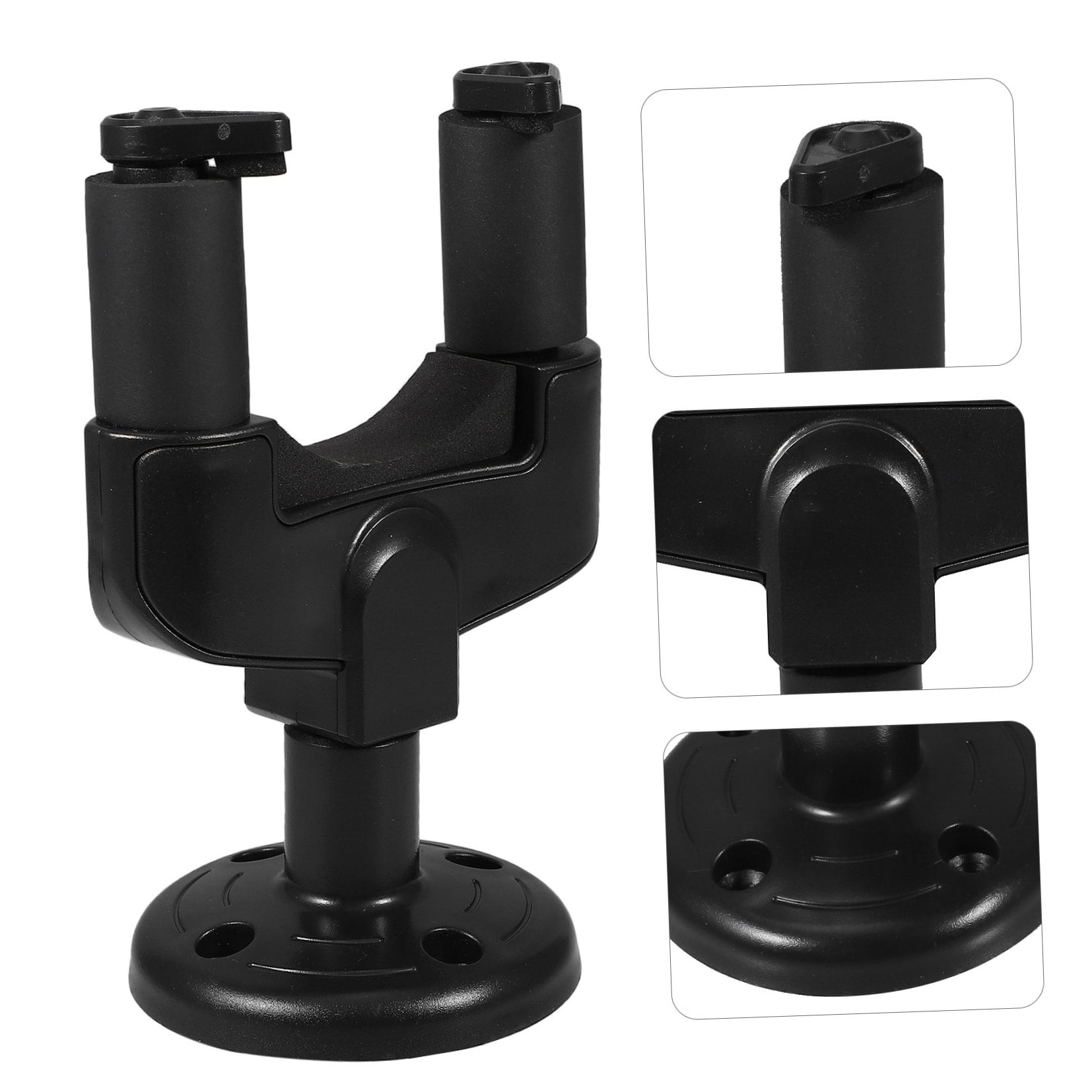 PBPBOX 6Pcs Ukulele Wall Mounts Crafted from Black Rubber for Safe Instrument Storage