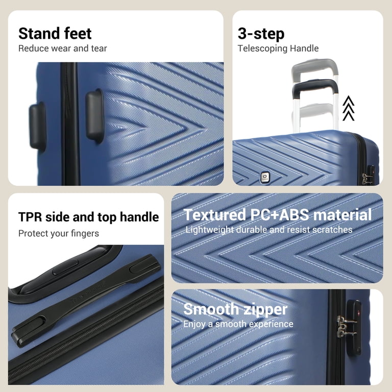 Travelhouse 4 Piece Hardshell Luggage Set with TSA Lock