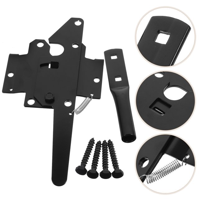 HEALEEP 1 Ensemble Loquet de Sécurité pour Portail Fer Noir pour Usage Commercial