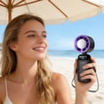 thumbnail image 4 of Handheld Mini Fan with Thermoelectric Cooling, Rechargeable 3000mAh 3-Speed, Portable Digital USB Fan for Outdoor Travel, White/Black, 4 of 9