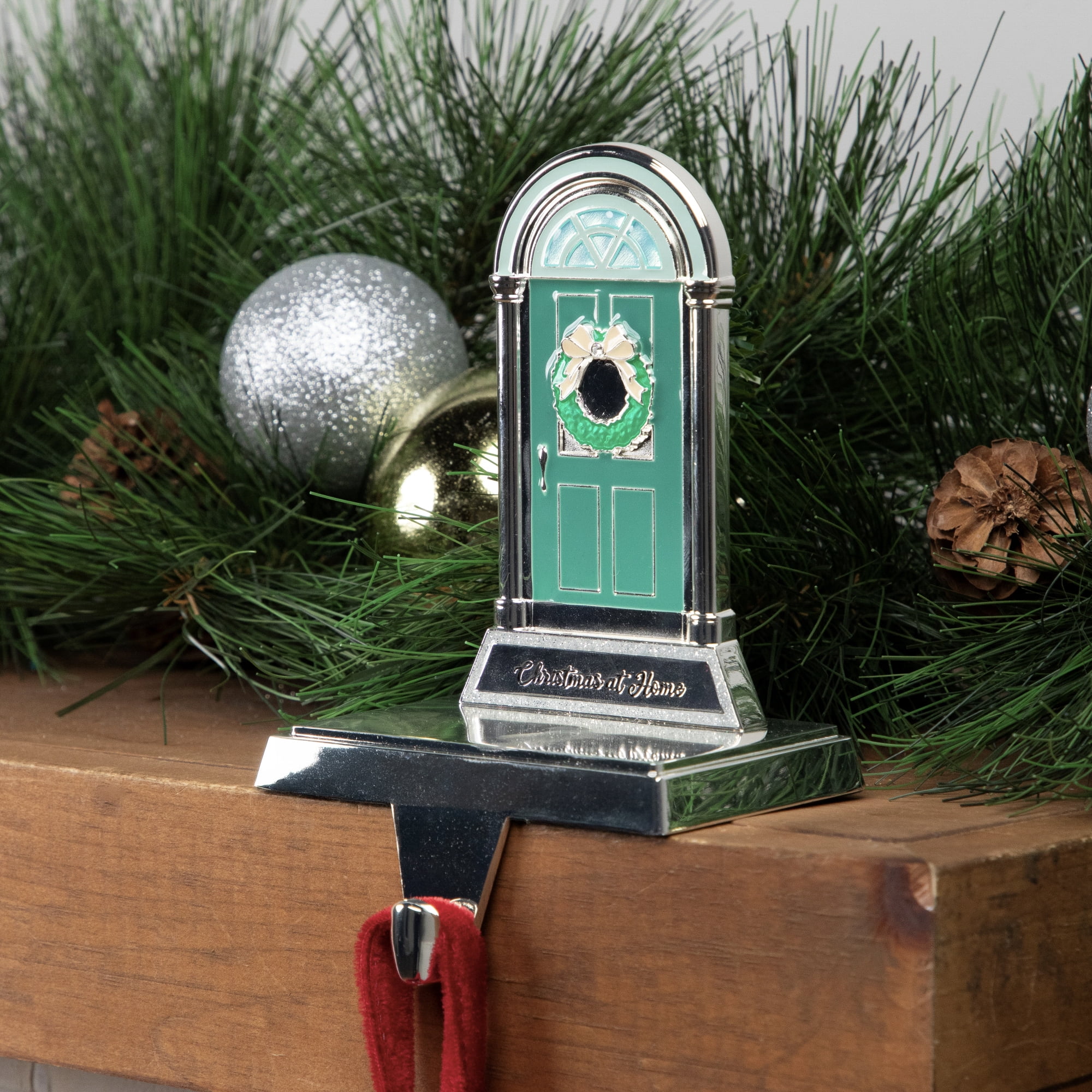 Christmas At Home Front Door Stocking Holder - 5"